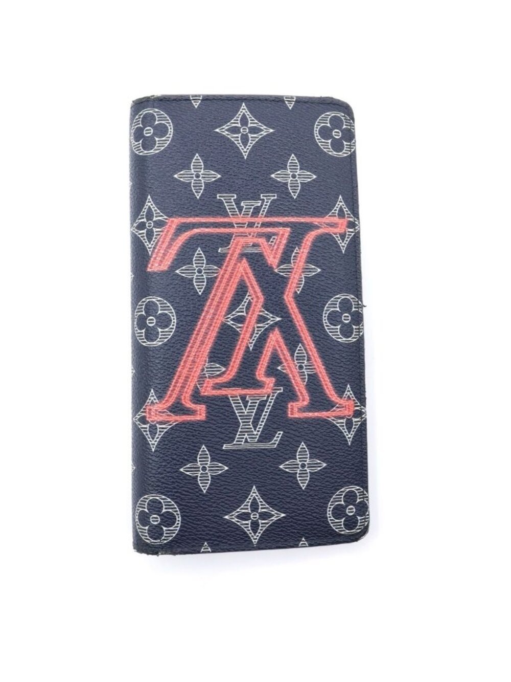 Louis Vuitton Portefeuille Brazza Monogram Ink Upside Down Bifold Wallet Navy